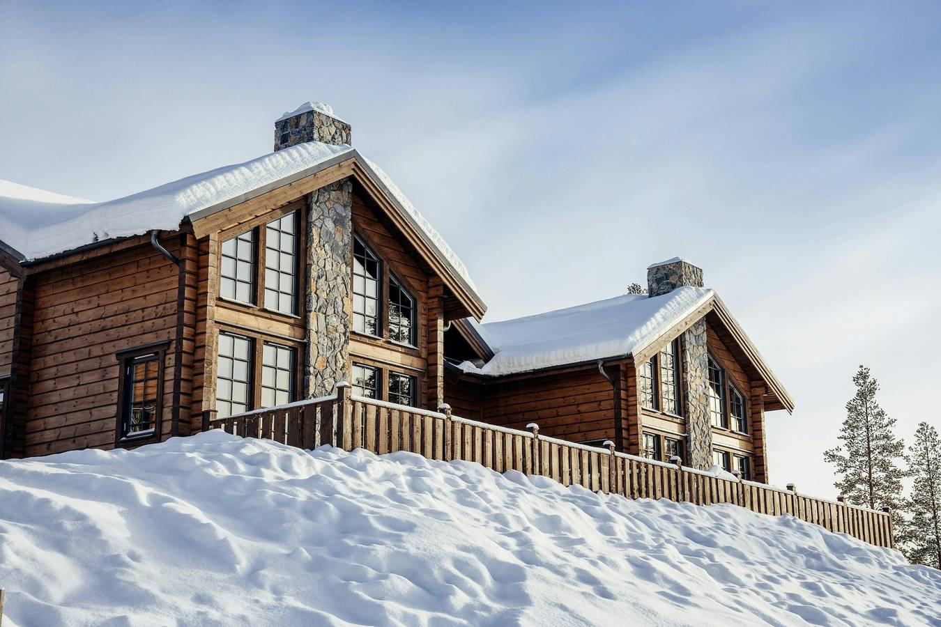 Modernt fjällhus mitt i fjällnaturen vid Idre in Idre, Älvdalen (kommun)