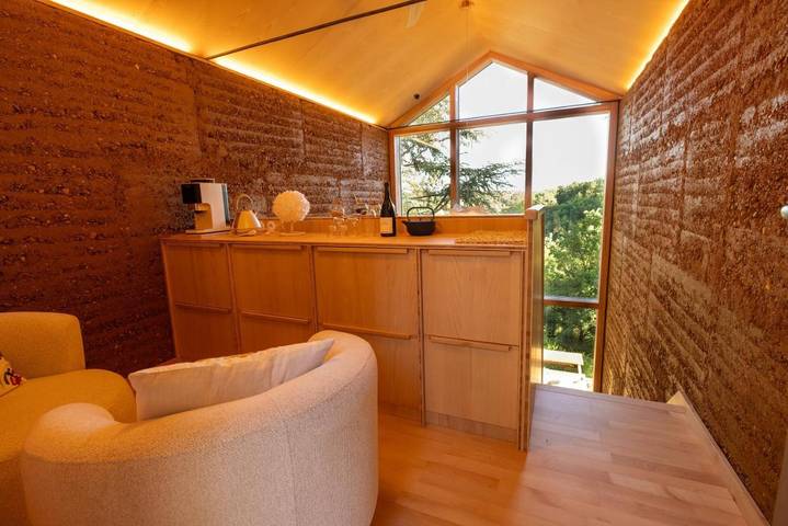 Lodge pour 2 personnes, avec Jacuzzi et Terrasse ainsi que Jardin et Vue