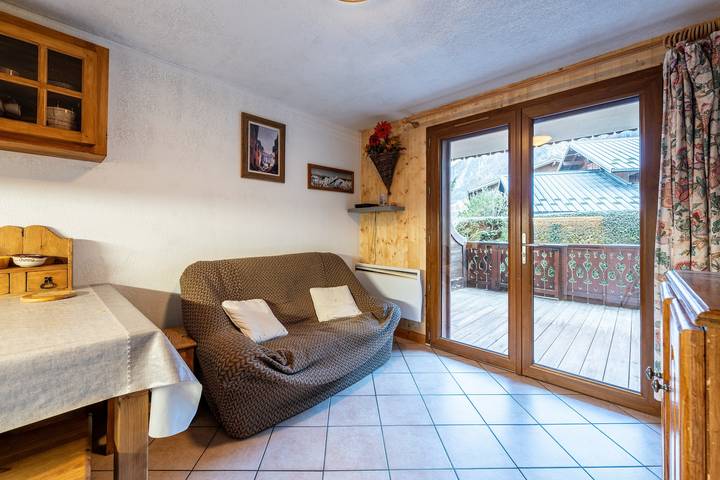 Appartement entier, Appartement 'Résidence Ours Blanc' avec vue sur les montagnes, terrasse partagée et Wi-Fi in Les Houches, Massif du Mont-Blanc