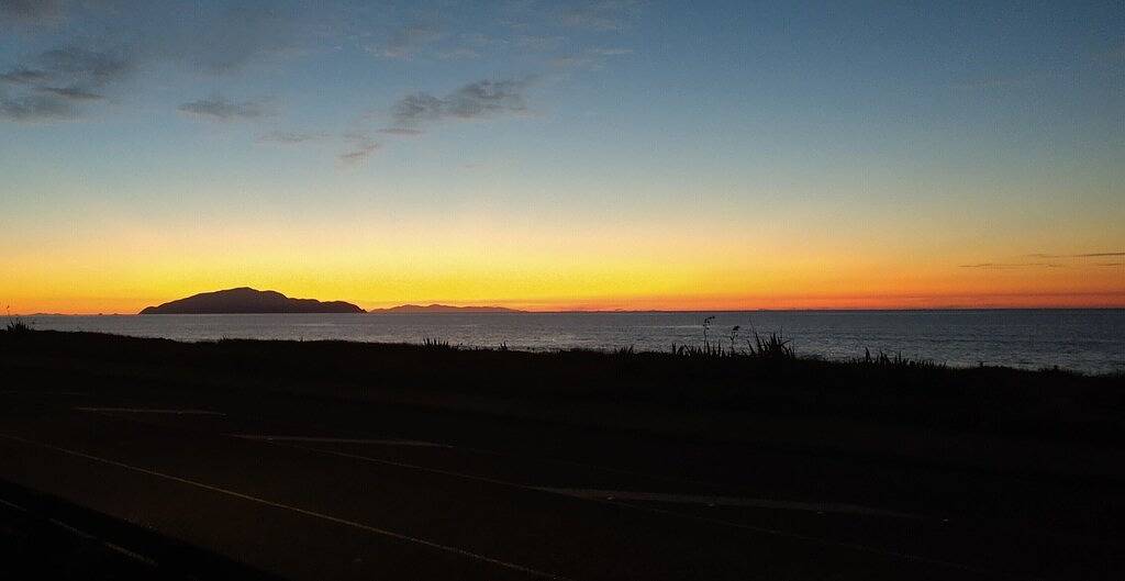 Beachfront with stunning views of Kapiti Island in Kapiti Coast District