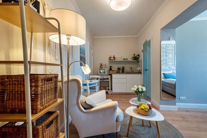 Estúdio inteiro, Apartamento Estúdio 'Villa Gute Zeit - Cosy Apart' com terraço partilhado, jardim e Wi-Fi in Nortorf, Rendsburg-Eckernförde