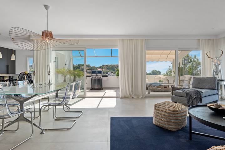Apartamento para 6 personas, con Vistas al mar y Balcón además de Terraza y Piscina en Benahavís