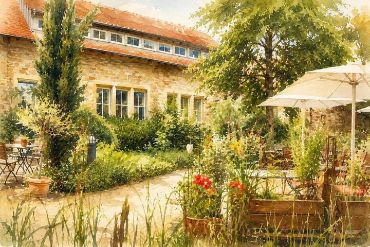 Hotel für 2 Personen, mit Terrasse und Garten sowie Sauna und Ausblick in Klingenmünster