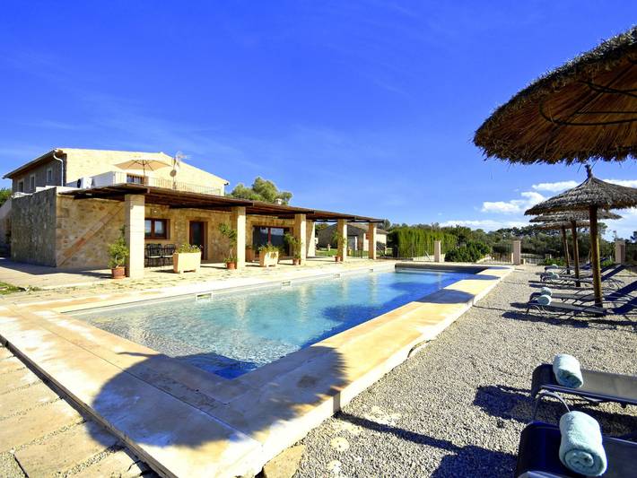 Finca für 3 Personen, mit Terrasse und Pool sowie Garten und Ausblick, kinderfreundlich in Petra (Mallorca) - 3