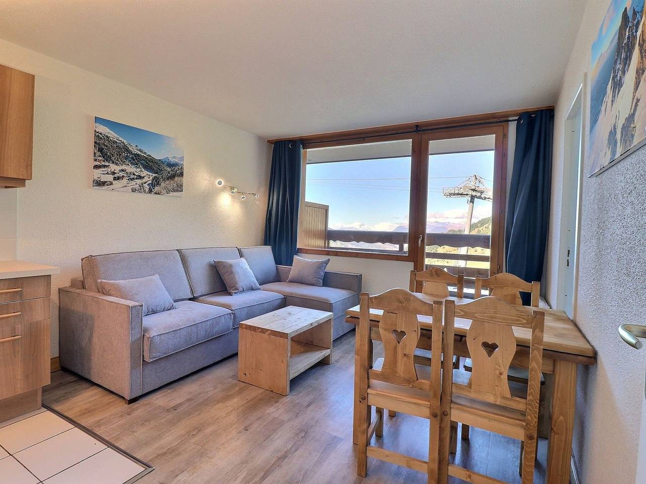 Apartamento entero, Apartamento acogedor para 4 en primera línea de pistas, Les Allues in Méribel-Mottaret, Les Allues