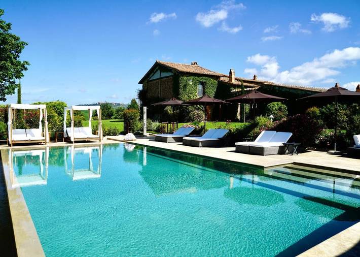 Chambre d’hôte pour 2 personnes, avec jardin ainsi que vue et piscine, animaux acceptés à Pienza