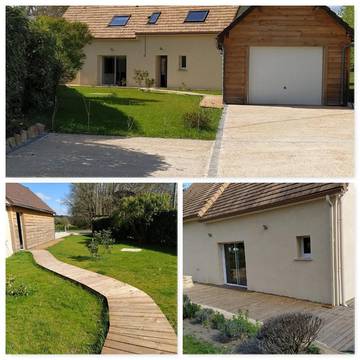 Gîte pour 9 personnes, avec jardin et vue dans Coulongé