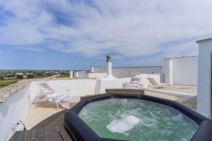 Maison de vacances pour 2 personnes, avec jacuzzi et terrasse à Specchia