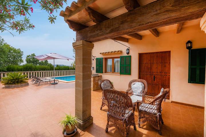 Finca "S Alzinar de Ses Barraques" with Mountain View, Pool, A/C, Wi-Fi, Garden & Terrace in Son Talent, Manacor