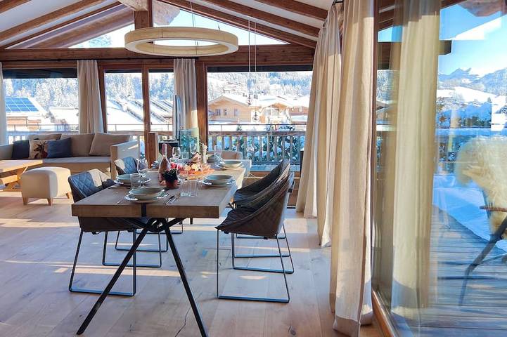 Chalet für 8 Personen, mit Garten und Terrasse sowie Sauna, mit Haustier