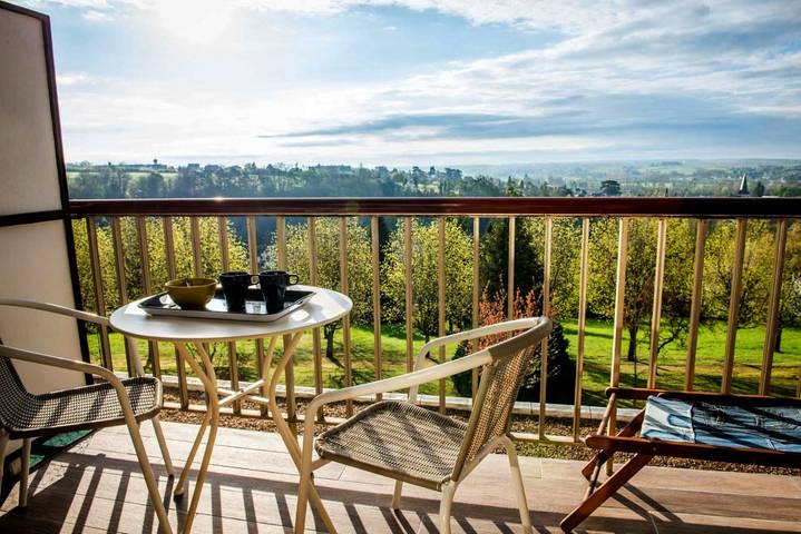 Appartement de vacances pour 2 personnes, avec Balcon ainsi que Terrasse et Vue