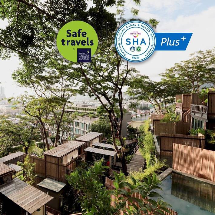 Bungalow für 2 Personen, mit Pool und Ausblick sowie Garten in Thailand