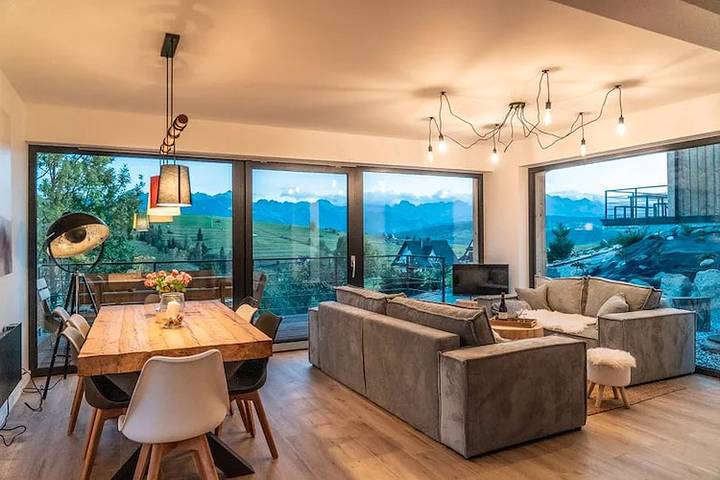 Casa de vacaciones con sauna y vistas a la montaña in Cárpatos (Polonia)