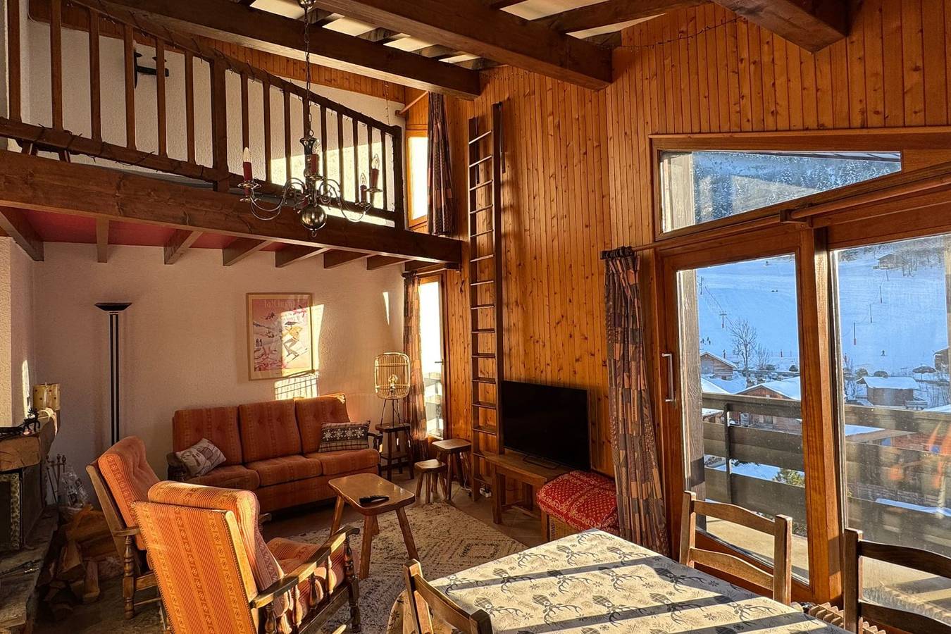 Appartement entier, Appartement avec balcon face aux pistes de ski in La Clusaz, Région d'Annecy