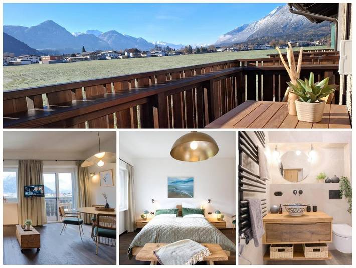 Ferienwohnung für 4 Personen, mit Ausblick und Balkon