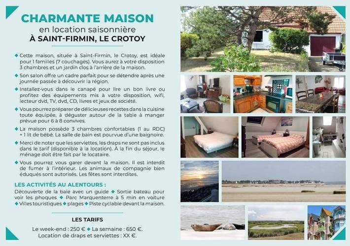Gîte pour 7 personnes, avec jardin et terrasse