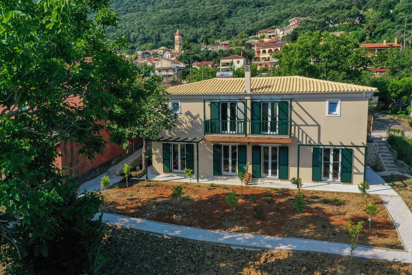 Appartement entier, Appartement 'Marias House 1' avec Vue sur la Montagne, Wi-Fi et Climatisation in Corfou
