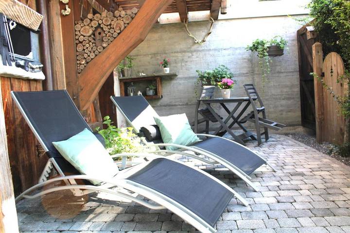 Gîte pour 2 personnes, avec terrasse et vue, animaux acceptés à Bonvillard