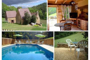 Gîte pour 2 personnes, avec terrasse ainsi que piscine et jardin à Proissans