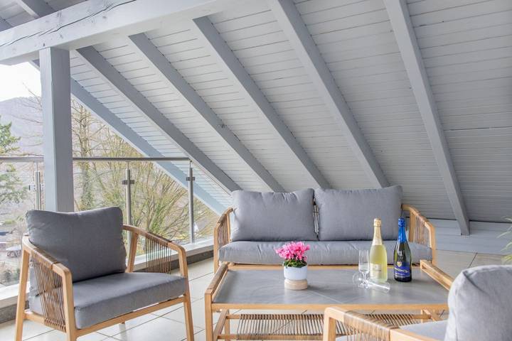 Ferienwohnung für 4 Personen, mit Balkon und Terrasse sowie Sauna und Seeblick im Waldecker Land - 2