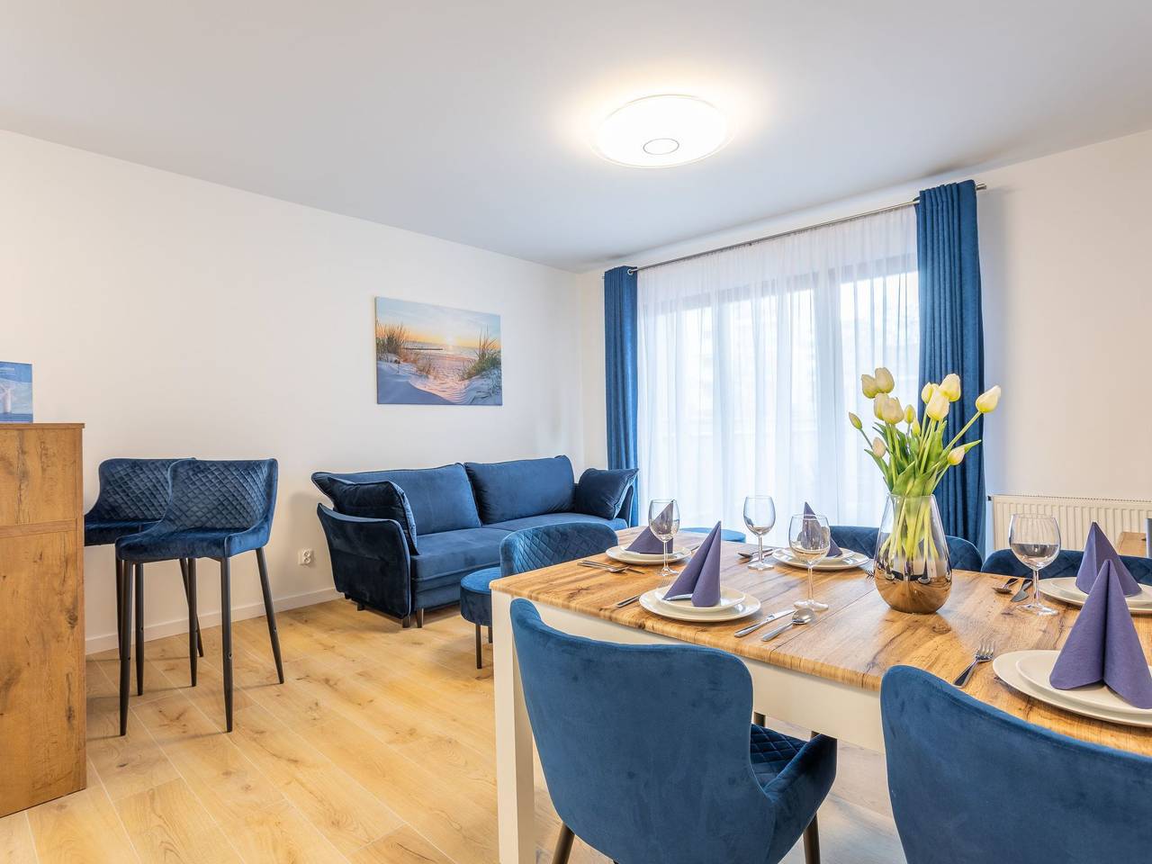 Cały apartament, Platan 5 mit Terrasse am Meer in Świnoujście, Zalew Szczeciński