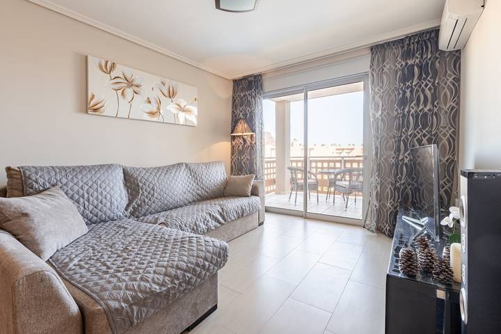 Ganze Wohnung, Ferienwohnung 'Vista Bella' mit Meerblick, Wlan und Klimaanlage in La Tejita, Granadilla de Abona