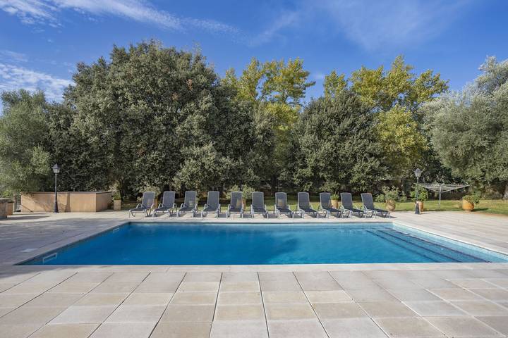 Villa pour 12 personnes, avec Balcon ainsi que Terrasse et Jardin dans Selva