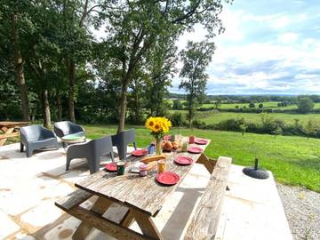 Maison de campagne pour 10 personnes, avec vue et terrasse dans Sévigny
