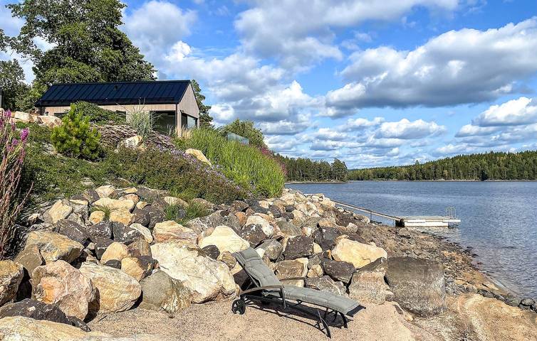 Ferienhaus für 6 Personen mit Seeblick in Borås, Västergötland