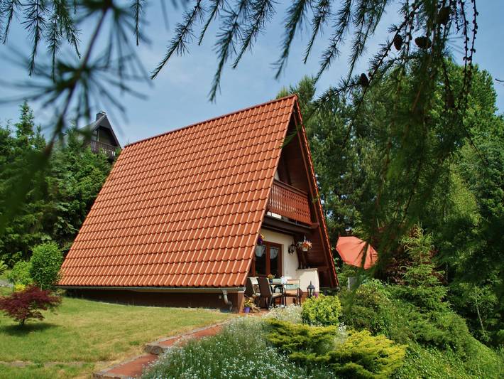Ferienhaus für 4 Personen, mit Balkon und Terrasse sowie Garten in Sebnitz