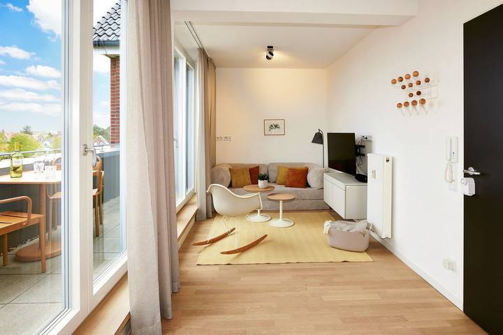 Vakantiewoning voor 3 personen, met balkon op Langeoog