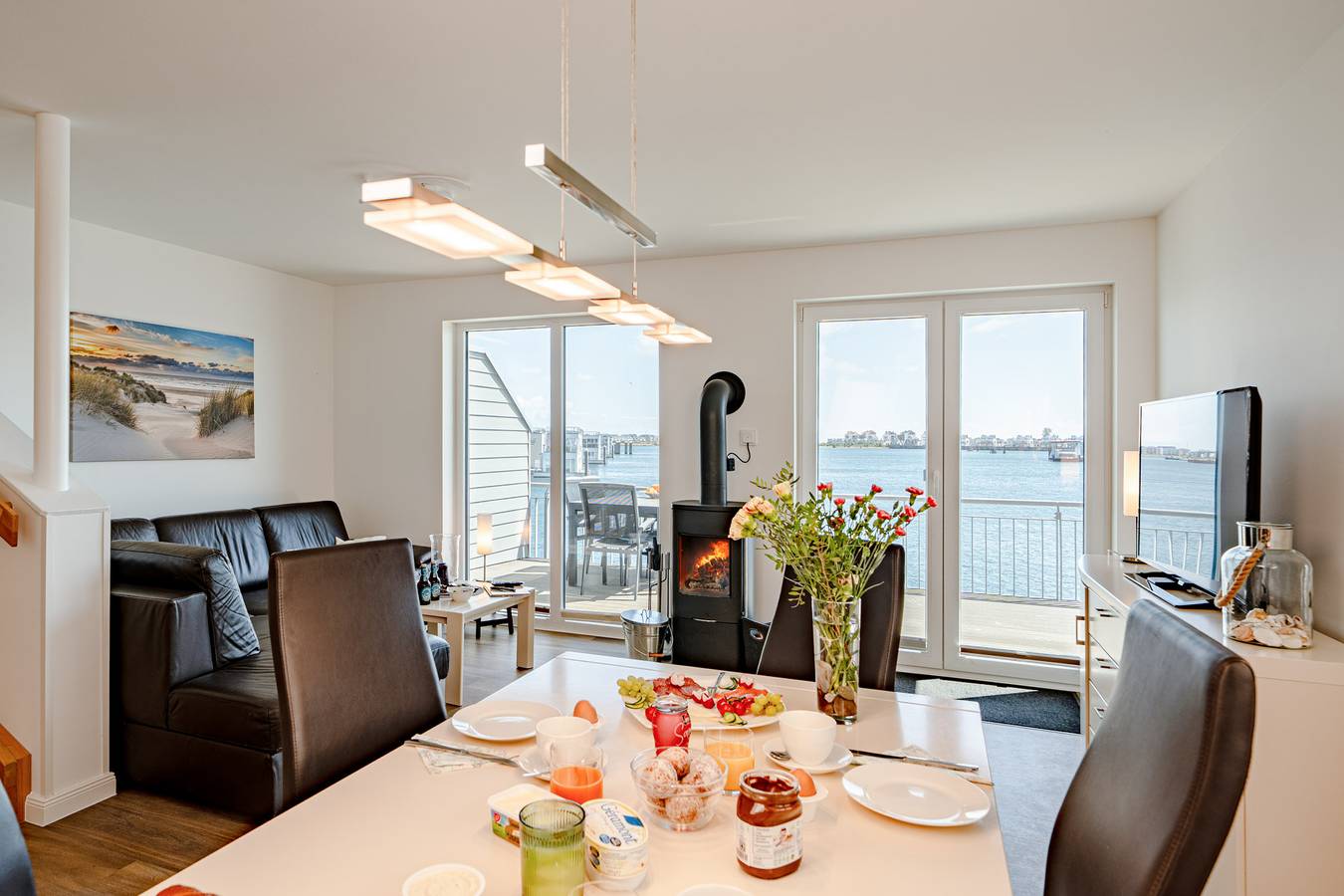 Schleivilla Hafenblick by Seeblick Ferien Oro, Sauna, direkte Wasserlage in Olpenitz, Kappeln