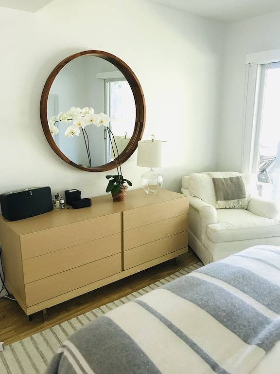 Mid-Century Waterfront House ganzjähriger Rückzugsort in East Hampton in Springs, Hamptons