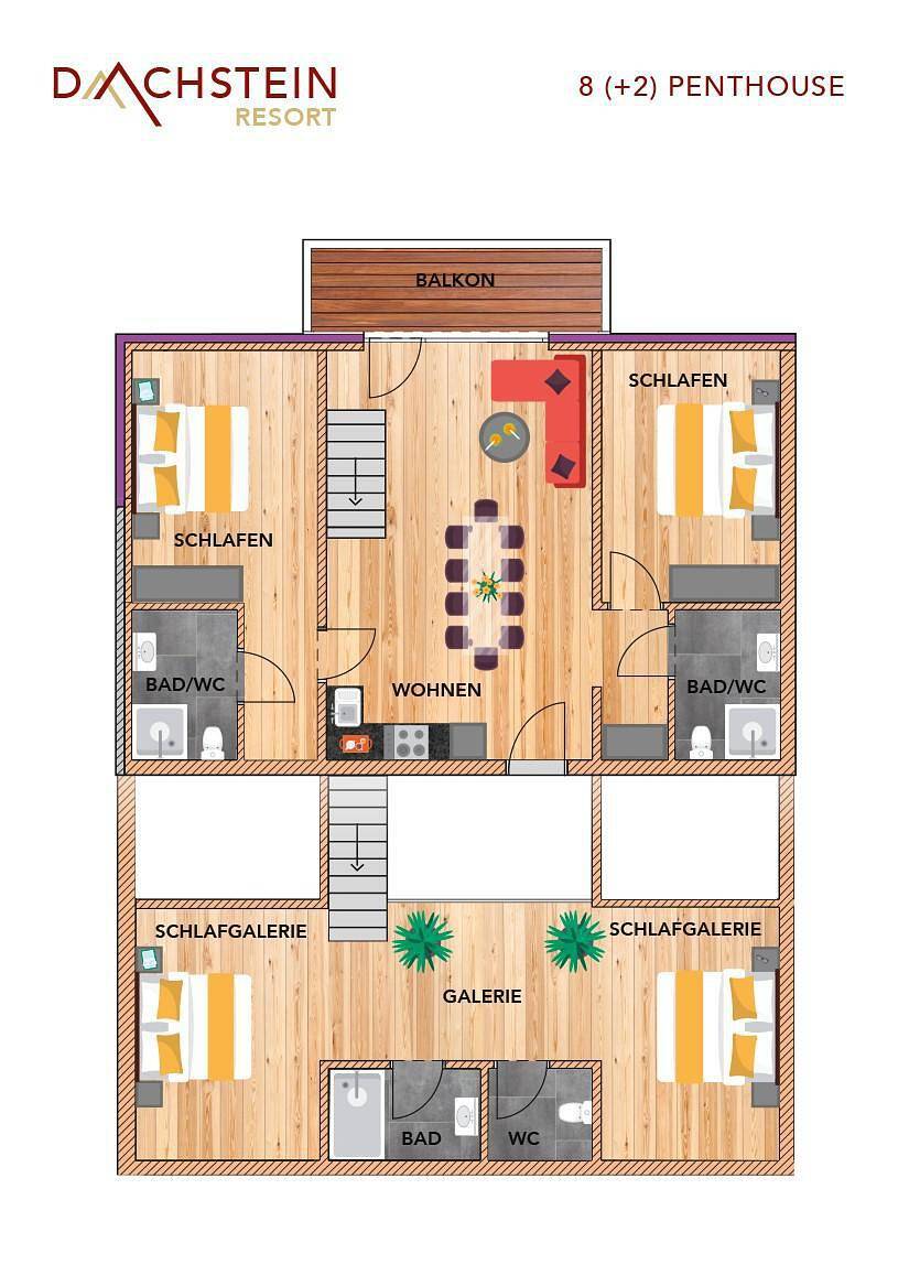 8 (+2) Family Suite Ph (Fr) in Rußbach am Paß Gschütt, Tennengau