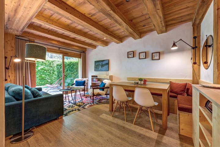 Ferienwohnung für 4 Personen, mit Balkon und Terrasse sowie Garten in Chamonix