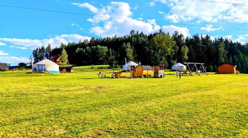 Kemping dla 4 osób, z sauna i widok oraz ogród i basen, zwierzęta dozwolone na Dolny Śląsk