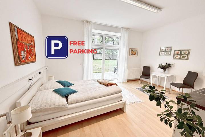 Ferienwohnung für 2 Personen, mit Garten und Terrasse sowie Ausblick, mit Haustier