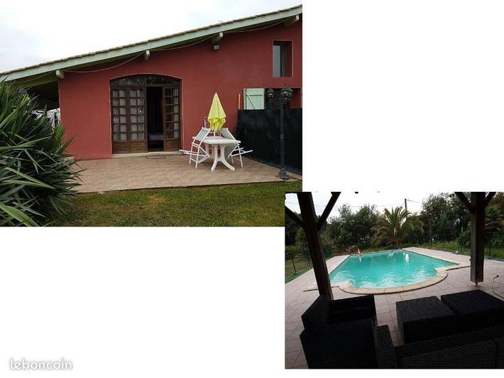 Gîte pour 2 personnes, avec terrasse ainsi que piscine et jardin, animaux acceptés à Ossages