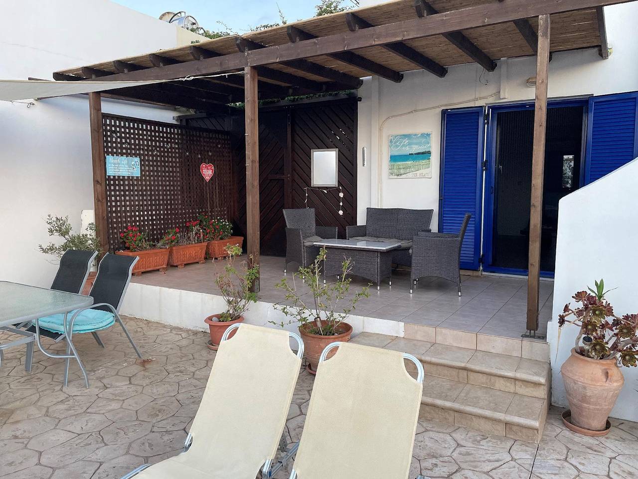 Ferienhaus mit Garten und Meerblick in Tavronitis in Tavronitis, Chania und Umgebung