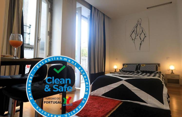 Apartamento de férias para 4 pessoas, com varanda e vista em Guimarães