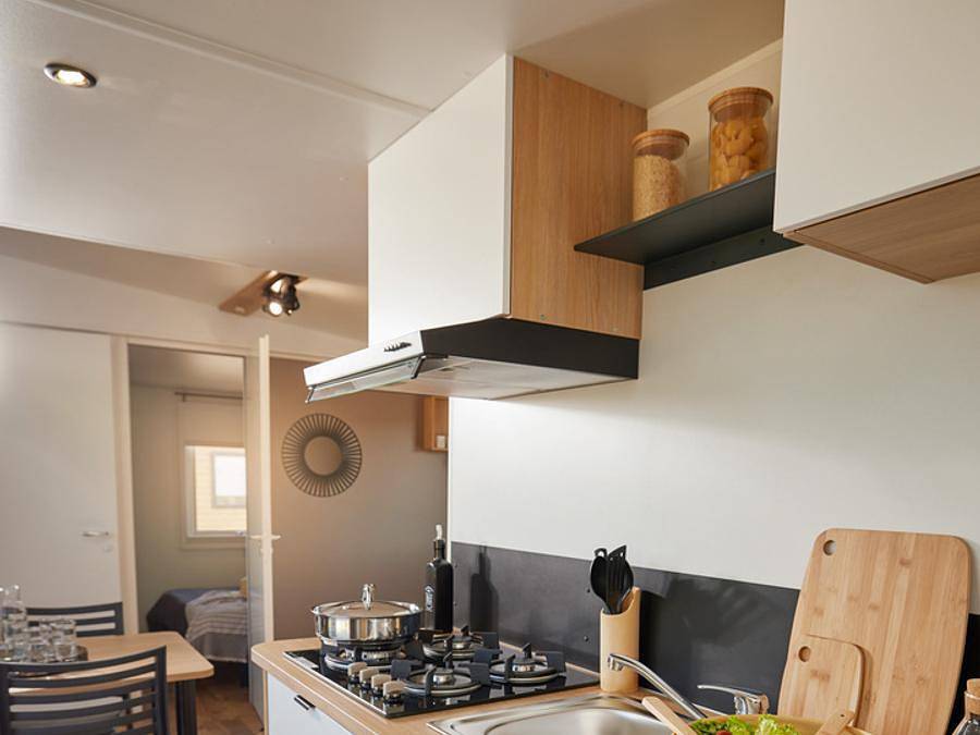 Camping Les Routes de Provence - Ciela Village - Mobilheim 4 personen - Ciela Privilège - 2 Zimmer in Forcalquier, Regionaler Naturpark Luberon