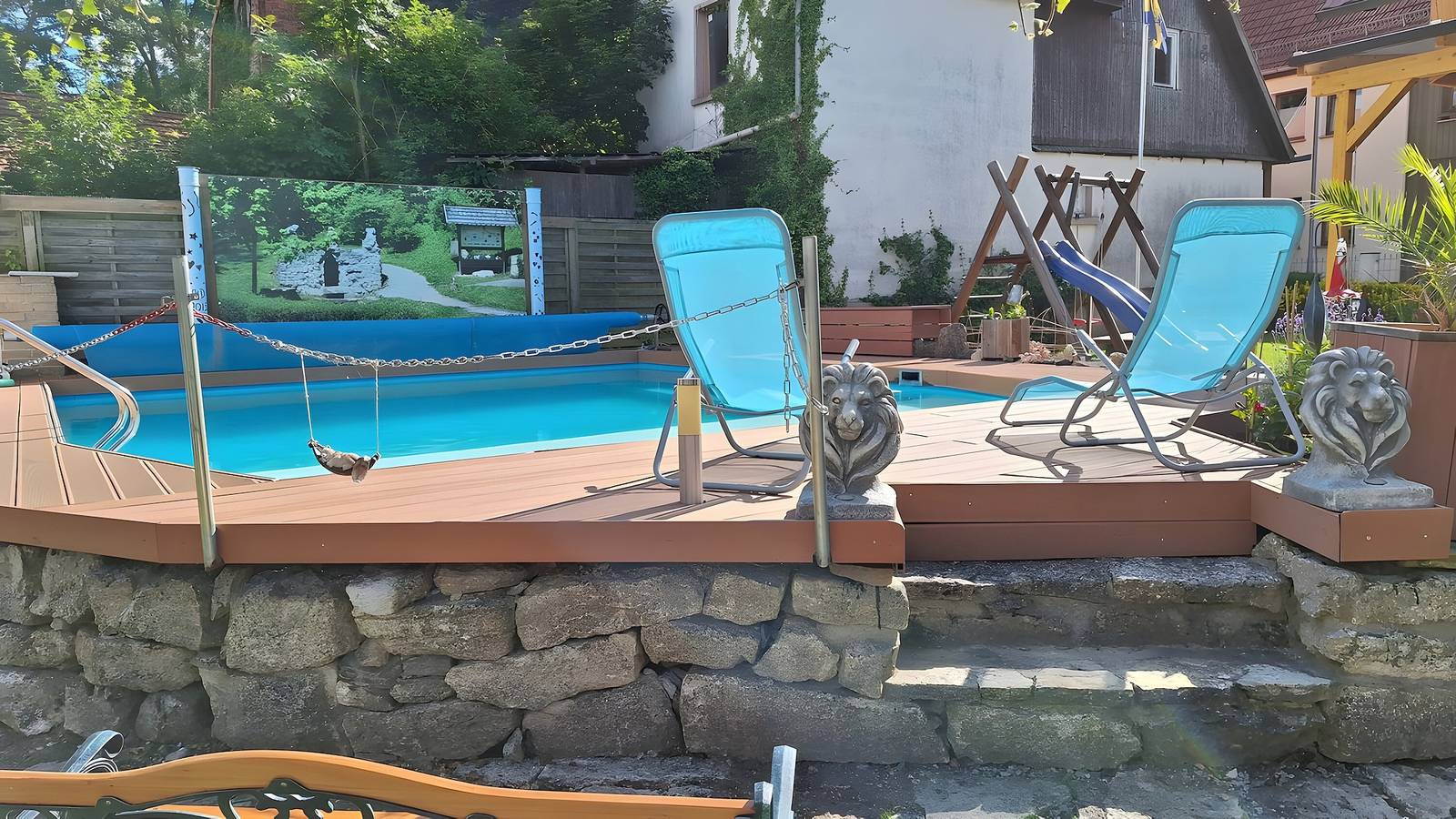 Ganze Wohnung, Apartment für 6 Personen, 110 m², mit privatem Pool, Terrasse und Wlan in Kefferhausen, Region Eichsfeld