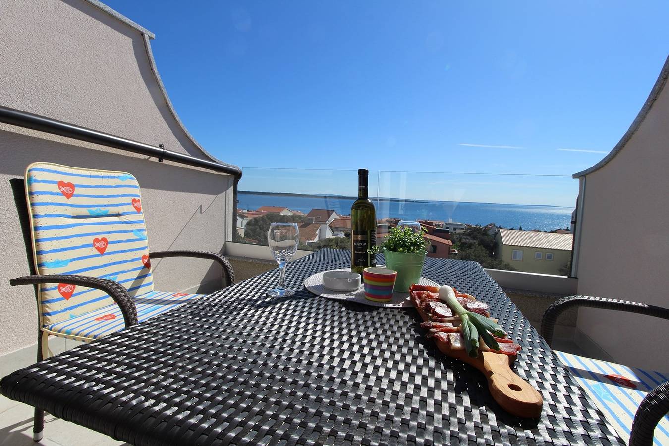 Zimmer Karas S2 mit Meerblick in Mandre, Pag
