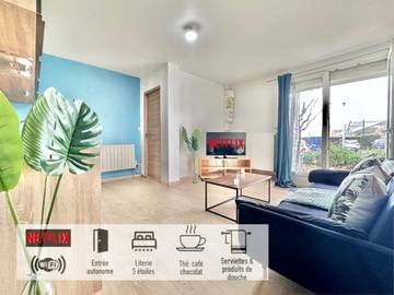 Gîte pour 3 personnes, avec terrasse et vue, animaux acceptés à Mons-en-Barœul
