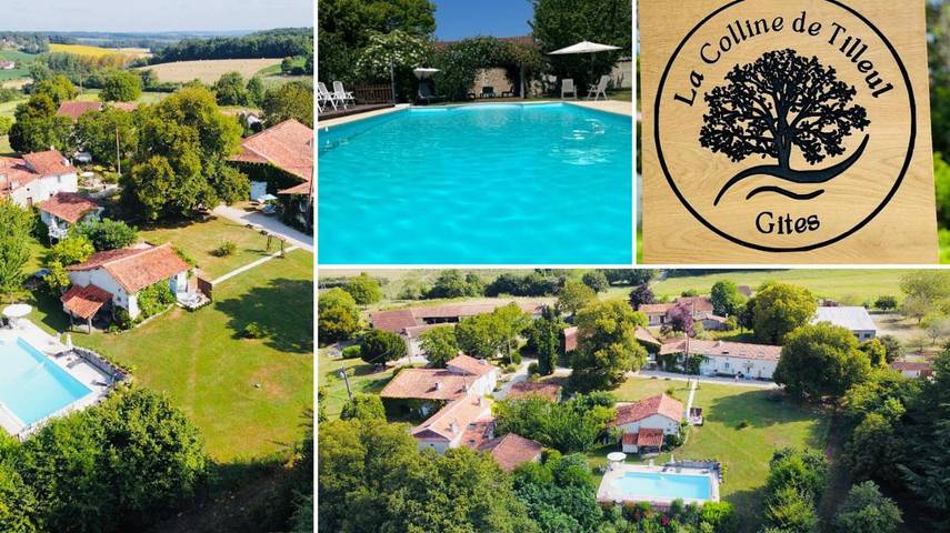 Maison de vacances pour 10 personnes, avec vue ainsi que jardin et piscine
