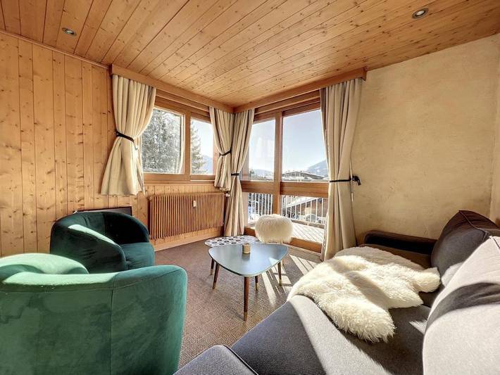 Gîte pour 6 personnes, avec Balcon et Vue dans Patinoire Centrale Patinoire Exterieure Megeve