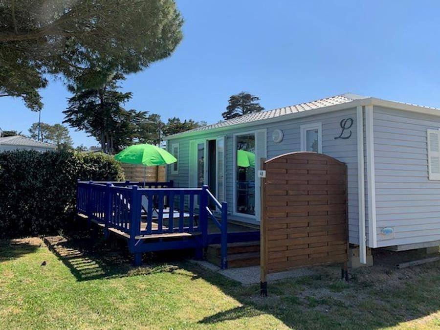 Camping Le Bois d'Amour - Mobilhome 4 personas - Casa móvil de 2 dormitorios (pasillo central) in Île-Tudy, Region de Quimper