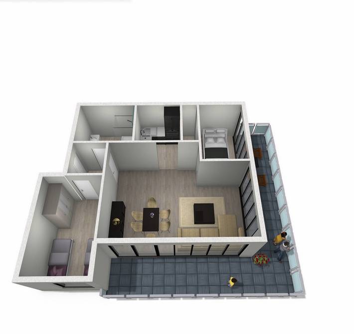 Ferienwohnung für 4 Personen, mit Ausblick und Balkon, kinderfreundlich in Döse - 3