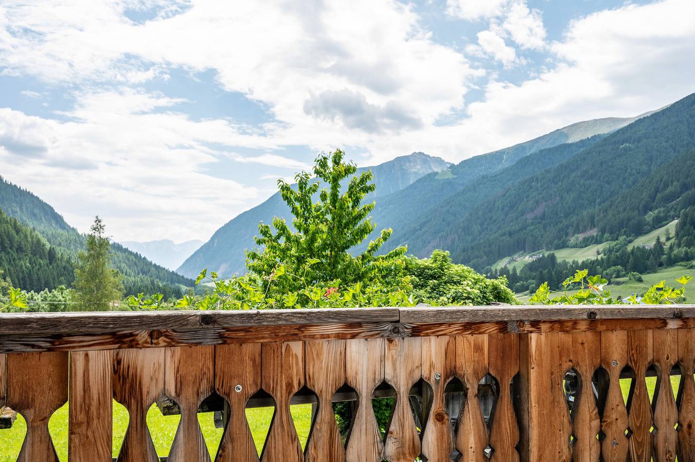 Ganze Wohnung, Ferienwohnung 'Mitterbruggehof Enzian' mit Bergblick, Gemeinschaftsgarten und Wlan in Antholz, Rasen-Antholz