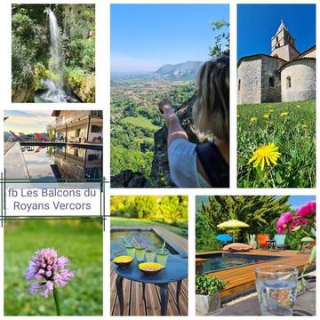 Gîte pour 5 personnes, avec jardin ainsi que vue et piscine à Saint-Jean-en-Royans